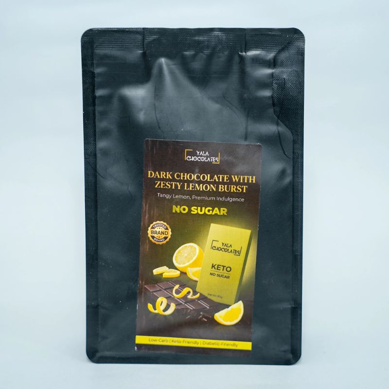 Dark chocolate with zesty lemon burst
