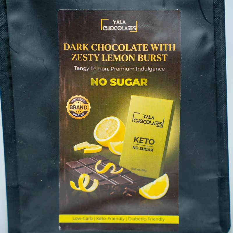 Dark chocolate with zesty lemon burst