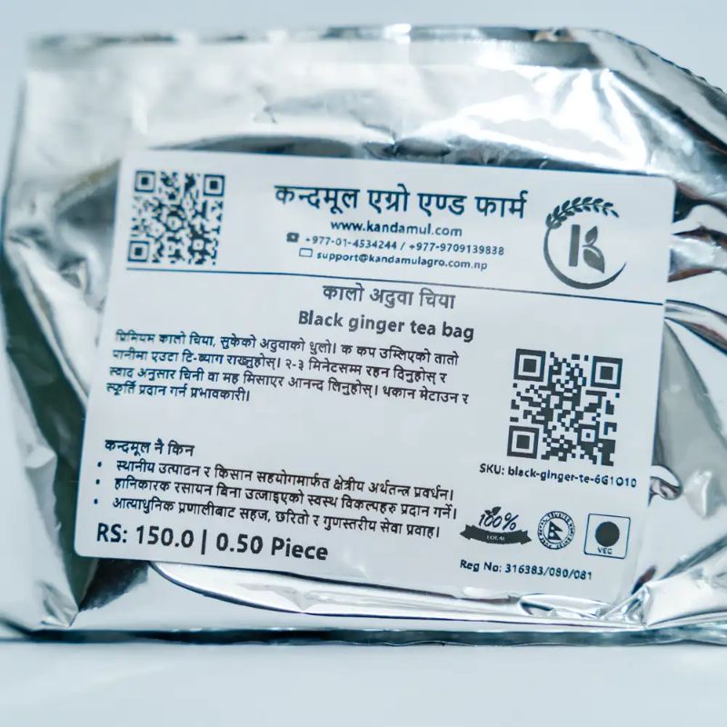 Black ginger tea bag